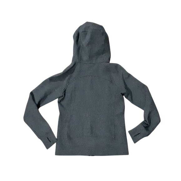 Lululemon Scuba Hoodie Classic Cotton Fleece Heathered Speckled Black Sz 8 - Picture 3 of 4